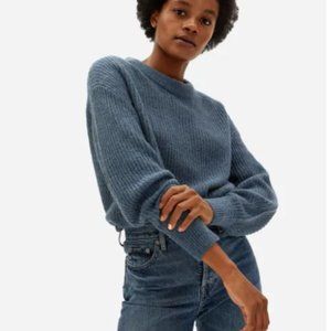 Everlane The Oversized Alpaca Crew in Heathered Fern XS - Like New!